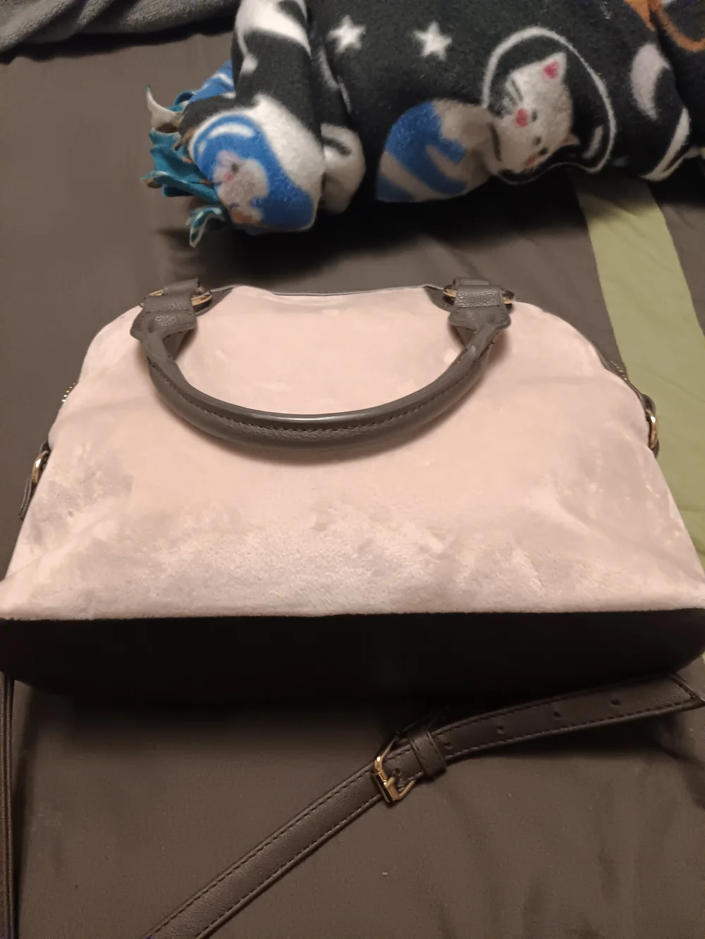 Juicy Couture Pink and Brown Crest Satchel with Heart Charm